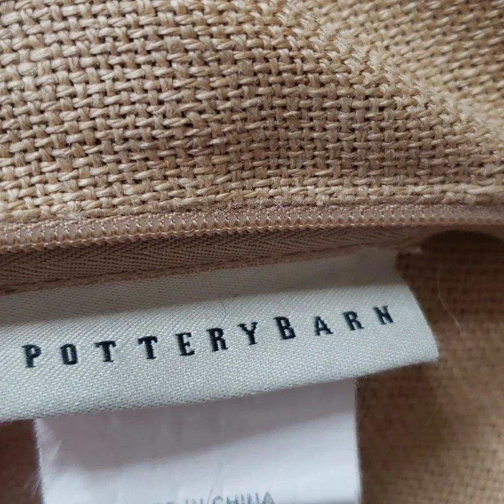 Pottery Barn Linen Jute Braid Pillow Cover